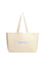 MAMA TOTE BAG SIX POCKETS - OFF WHITE / LAVENDER LOGO