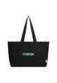 MAMA TOTE BAG SEKS LOMMER - BLACK / BABY BLUE LOGO