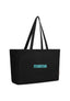 MAMA TOTE BAG SEKS LOMMER - BLACK / BABY BLUE LOGO